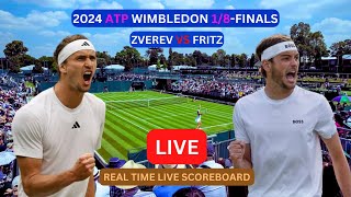 ALEXANDER ZVEREV vs TAYLOR FRITZ Live Score Update  Today Tennis 2024 ATP Wimbledon 18Finals [upl. by Thomasin166]