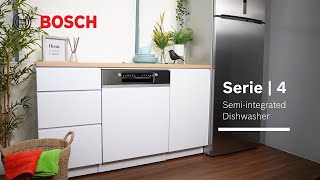 Bosch Series 4 Semiintegrated Dishwasher 60cm SMI4HCS48E  Bosch Home Thailand [upl. by Nnagrom]