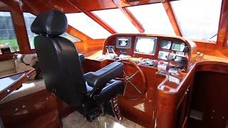 2006 55 Hampton 558 Pilothouse for sale by Edwards Yacht Sales Interior [upl. by Rankin194]