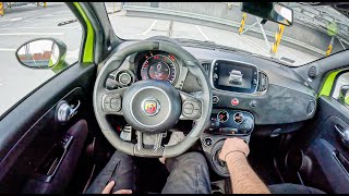 Abarth 595 Competizione 14 TJET 180HP 0100 POV Test Drive 1787 Joe Black [upl. by Douglas]