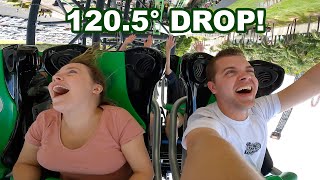 Riding the Steepest Coaster in the Southern Hemisphere Green Lantern at Warner Bros Movie World [upl. by Kalk]