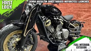 Benda Napoleon Bobber 500cc Motorcycle Launched  All Spec Features Engine And More [upl. by Gernhard]