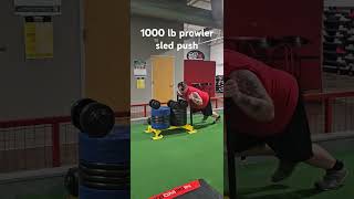 Pushing a prowler sled at 1000 lbs prowlersled heavyweight motivation nevergiveup [upl. by Cira]