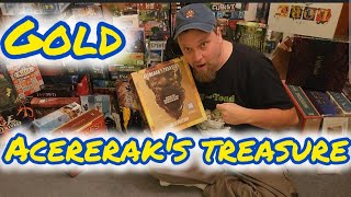 The first Acereraks Treasure GOLD SET opening on YouTube Dungeons and Dragons Dice and Coin sets [upl. by Yelehsa]