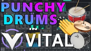 Sound Design Tutorial Punchy Drums From Scratch in Vital Kicks Snares Claps and Hats [upl. by Ecnerol]