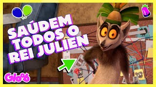 ABERTURA OFICIAL DE SAÚDEM TODOS O REI JULIEN 🎶  SAÚDEM TODOS O REI JULIEN 1ª TEMP  Mundo Gloob [upl. by Danie293]