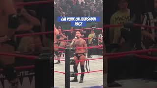 CM Punk shoot on Hangman Page after Collision cmpunk aew funny hangmanpage aewcollision shorts [upl. by Nillok]