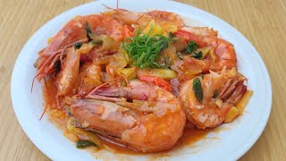 RESEP UDANG ASAM MANIS ALA RESTORAN‼️ DITAMBAH NANAS JADI TAMBAH ENAK SEGAR [upl. by Avruch]