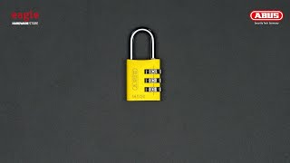 112 ABUS 14530 30mm Aluminium Combination Padlock with resettable code  Yellow EAGLE [upl. by Piero]