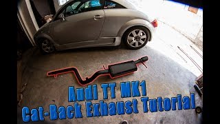 Audi TT 180 Catback exhaust install tutorial [upl. by Shepley]