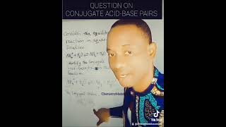 Question and answer on Conjugate acidbase pairs chemistryclasses education [upl. by Alleuol]