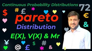 Mean and Variance of Pareto Distribution  rth Moment about origin of Pareto Distribution [upl. by Eldnar]