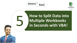 How to Split Data into Multiple Workbooks Using VBA Code excel exceltips msexcel exceltricks [upl. by Dittman2]