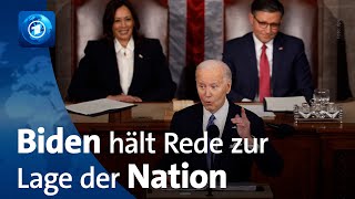 USPräsident Biden hält Rede zur Lage der Nation [upl. by Ronoc]