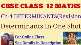 DetrminantsFull Unit Revision  class 12 maths  determinants in one shot  full unit in 30mts [upl. by O'Callaghan]