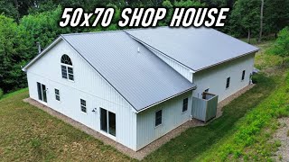 50x70 Barndominium WalkthroughTour  Cost Breakdown [upl. by Rothwell]