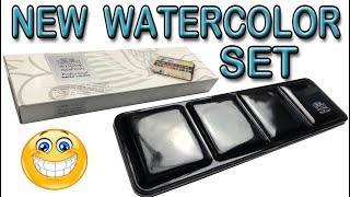 Setting Up My New Winsor amp Newton Watercolor Set Metal Tin Palette with 24 Watercolor Paints [upl. by Trudnak]