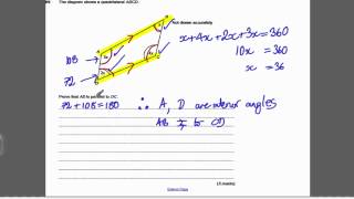 Circle Theorems 2 GCSE Higher Maths Exam Qs 14 [upl. by Annuhsal]