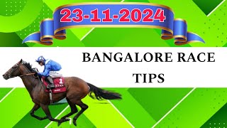 Bangalore race tips date23112024 sure shot confirm win and place genuine tips banglore horse race [upl. by Nedak611]