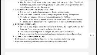 Civics Chapter  2 FEDERALISM  Class  10th Notes CBSE [upl. by Yenahpets825]