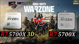 RYZEN 7 5700X3D vs RYZEN 7 5700X  WARZONE 30  RX 6600 8GB Competitive Settings 1080p [upl. by Eerehs]