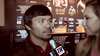 Pacquiao Reacts to Algieri’s Joke About His Height [upl. by Olimreh544]