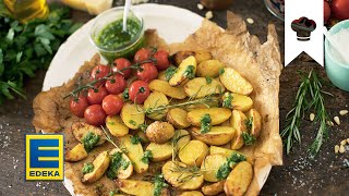 Antipasti selber machen  Mediterrane Ofenkartoffeln amp Tomaten  EDEKA [upl. by Rennat884]