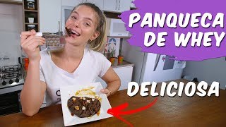 COMO FAZER PANQUECA PROTEICA DE CHOCOLATE  PANQUECA DE WHEY [upl. by Vezza]