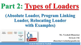 SP 6 Part 2 Absolute Loader  Program Linking Loader  Relocating Loader with Examples  Loaders [upl. by Nwahshar393]