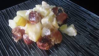 Gratin pommes de terre saucisse de Toulouse et Munster [upl. by Eniagrom]