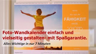 Fotokalender selbst gestalten  einfach und vielseitig Auch als Collage [upl. by Anyar]