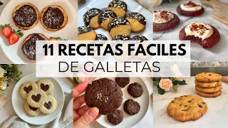 11 RECETAS de GALLETAS FÁCILES y RÁPIDAS🍪❤️ [upl. by Battiste]