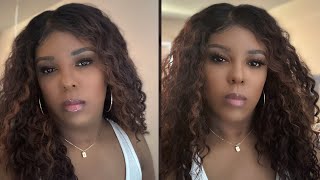 Installing Outre Perfect Hairline 13x6 HD Lace Frontal Wig Ariella  Beautifullove4ever [upl. by Oralla]