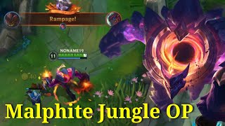 How To Malphite Jungle Is Over Power  Tier S Patch 44D Gameplay  League of Legends Wild Rift Id [upl. by Eenaffit275]