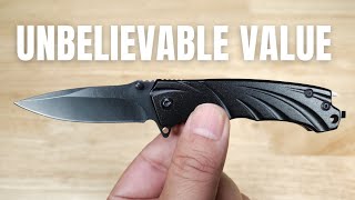 BEST BUDGET KEYCHAIN SPRING ASSISTED FOLDING MULTI TOOL KNIFE ON AMAZON BARRYSAIL KNIFE REVIEW [upl. by Ibbison]