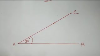 How to use protractor  how to measure an angle  How to construct an angle of 30 degree  30degree [upl. by Ehsom]