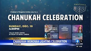 Chankah Menorah Lighting Celebration at Eugenes Valley River Center [upl. by Esiuole]