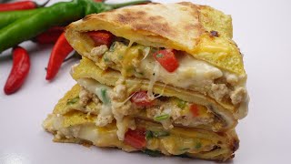 Chicken QuesadillaBreakfast QuesadillaQuick And Easy Breakfast Recipe By Recipes Of The [upl. by Lezah]