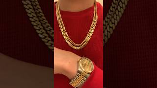 7mm VS 6mm Miami Cuban Link Chain Comparison🔥 14k Gold• Daniel Jewelry Inc• New Rolex• gold rolex [upl. by Illehs]