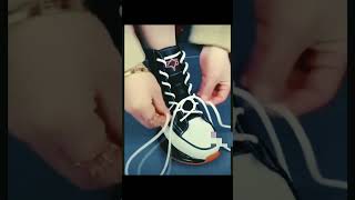 How to tie shoes lace  how to stylish the shoe lace shoelaces shorts fasion sneakers [upl. by Aicat257]