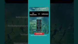 FC Heidenheim vs Hoffenheim Today Prediction football predictions bettingtips [upl. by Inkster]