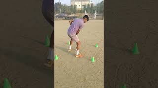 Drag the ball in Triangles to improve footwork and blocking Parachute increase speed and sprints FH [upl. by Leodora]