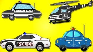 Police Car  Learn Vehicles  Car Videos  Nursery Rhymes  My Little TV [upl. by Deyas980]