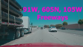 91W 605N 105W Freeways Light Traffic 91024 [upl. by Jakoba704]