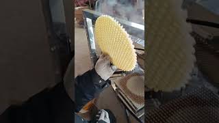 Dutch StroopwafelsHow They Are Made Stroopwafels waffle Cracker Cookie biscuit icecreamcone [upl. by Atok369]