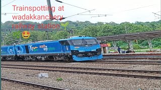 Most Beautiful place for train spottingTrainspotting at wadakkanchery railway station [upl. by Yentrac]