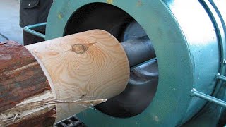 Amazing Manufacturing Machine Automatic Log Lathe for Wooden House Incredible Woodworking Machines [upl. by Auroora]