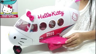 Mainan Anak Pesawat Pesawatan 💖 AIRLINE PLAYSET HELLO KITTY Toys Review 💖 Lets Play Jessica [upl. by Legge490]