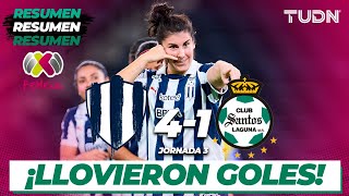 HIGHLIGHTS  Monterrey 41 Santos  Liga Mx Femenil AP2024J3  TUDN [upl. by Pizor]