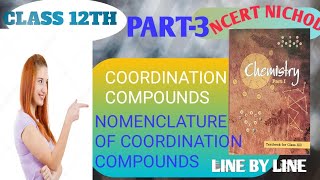 Nomenclature of coordination compoundsclass 12th chemistryCoordination compounds [upl. by Meibers632]